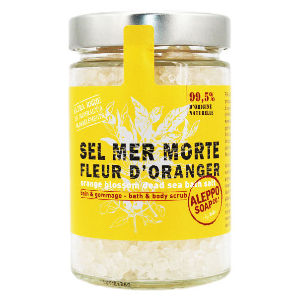 Aleppo Sel De Bain de la Mer Morte Fleur d'Oranger 300g