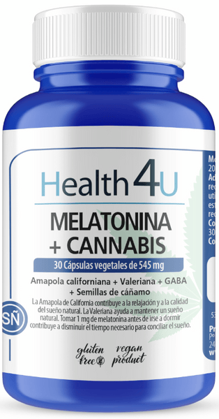 H4U Melatonina + Cannabis 545 Mg 30 Cápsulas