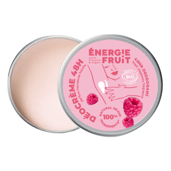 Energie Fruit Deocrème 48H Certifié Framboise Fraîche Bio par Ecocert 45g 2