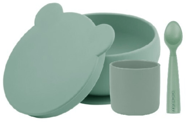 Minikoioi Set de Alimentación I BLW Silicona River Verde +6m 3 Piezas