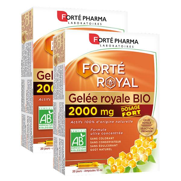 Forté Pharma Forté Royal Gelée Royale Bio 2000mg - lot de 2x20 ampoules
