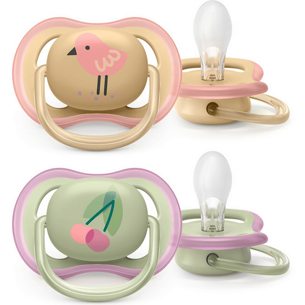 Avent Chupetes Ultra Air 0-6m Verde y Amarillo 2 uds