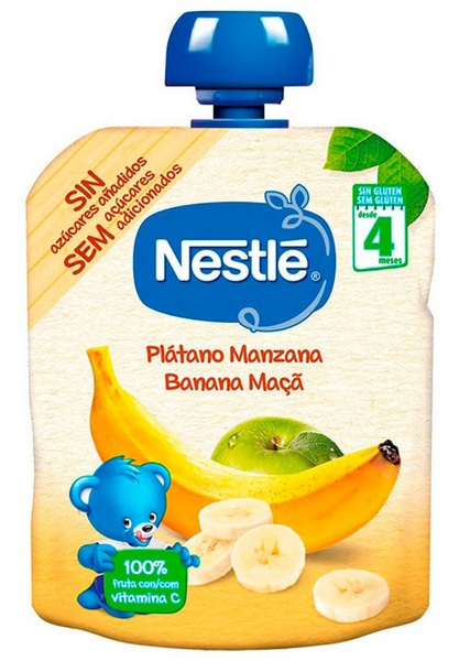 Nestlé Bolsita Plátano Y Manzana +4m 90g