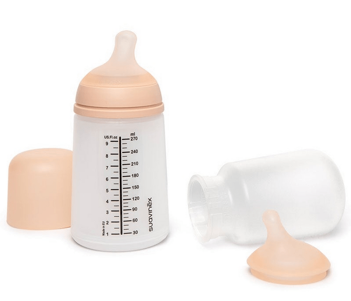 Suavinex  Zero Zero Set Biberón Anticólicos Flujo Medio +3m 270 ml + Bolsa Fair