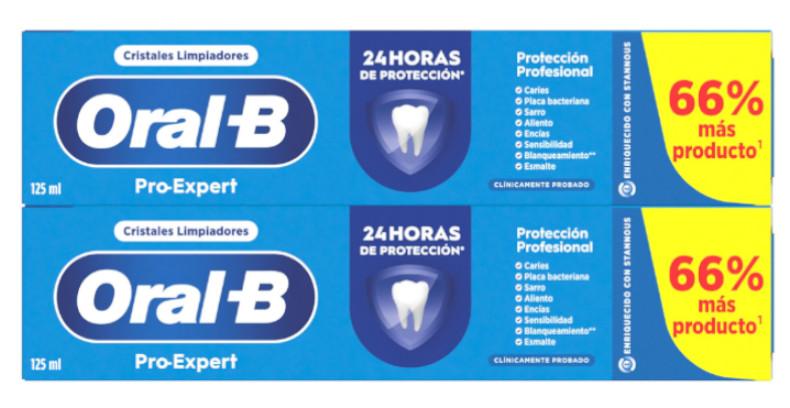 Oral-B Pasta De Dientes Pro-Expert Multiprotección Con Flúor 2X125 Ml