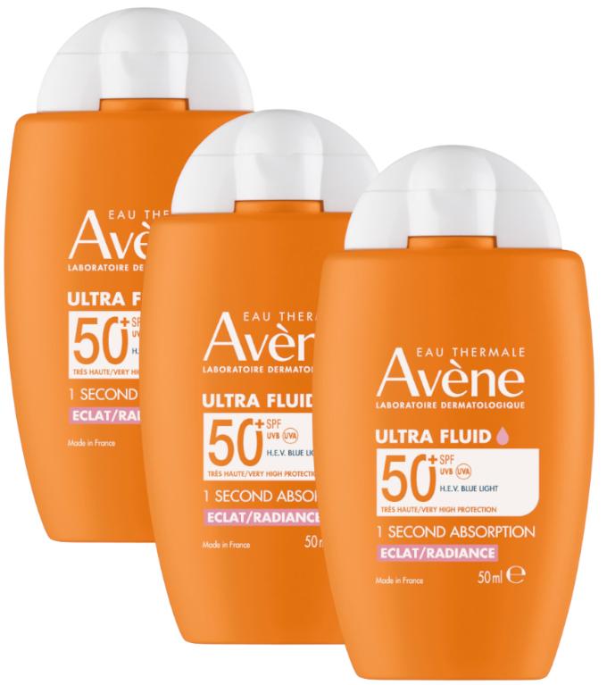 Imagen de Avène Ultra Fluid Radiance SPF50+ 3x50 ml ☀️ en OfertitasTOP