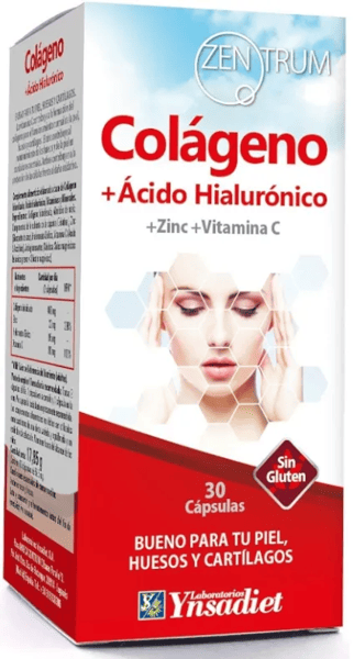 Ynsadiet Zentrum Colágeno + Ácido Hialurónico 30 Cápsulas