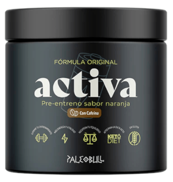 Paleobull Activa Pre-Entreno Con Cafeína Naranja 225 gr