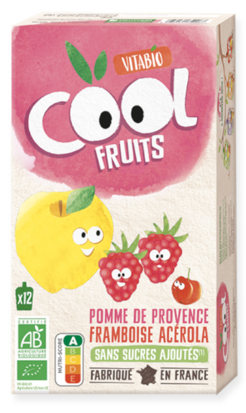 Vitabio Cool Fruits Manzana Y Frambuesa 12x90 Gr