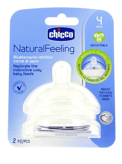 Chicco Tetina Step Up 2 Silicona Valvula Anticolicos Flujo Regulable 4m+ 2 Uds