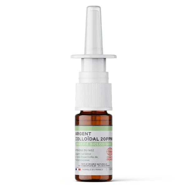 Argent Colloïdal 20PPM Hygiène du nez Cosmos Organic Spray 30ml 2