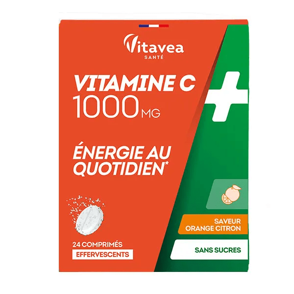 Vitamine C 1000mg Energie 24 comprimés effervescents Saveur framboise 3