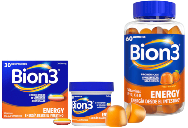 Bion3 Energy Multivitamínicos con Probióticos 30 Comprimidos + Bion3 Energy Multivitaminas con Probióticos 60 Gummies