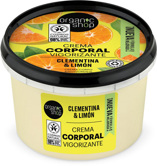 Organic Shop Crema Corporal Vigorizante Clementina Y Limón 250 Ml