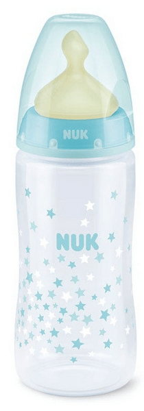 Nuk Biberón FC+ PP 6-18m Látex Talla L 300 ml Estrellas Azul 1 ud