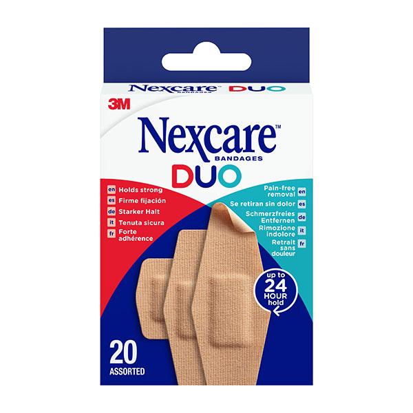 Pansements Nexcare™ DUO, assortiment, 20/boîte 4