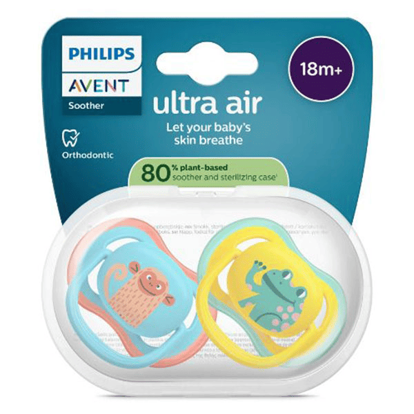 Sucette Ultra Air jour 18M+ Mix imprimé Fun x2, sans BPA 2