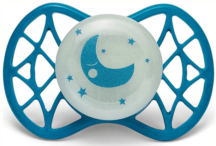 Nuvita Chupete Reflectante Tetina Anatómica Silicona +0m Luna Azul