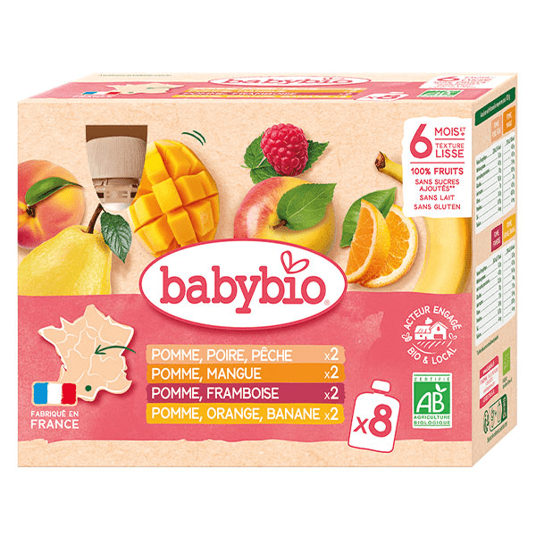 Multiparfums fruits 2 : Pomme Framboise, Pomme Orange Banane, Pomme Poire Pêche, Pomme Mangue 3