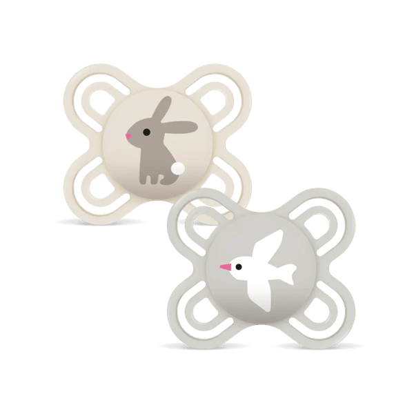Sucettes Perfect Naissance 0 à 2 mois Silicone Lapin et Mouette x2