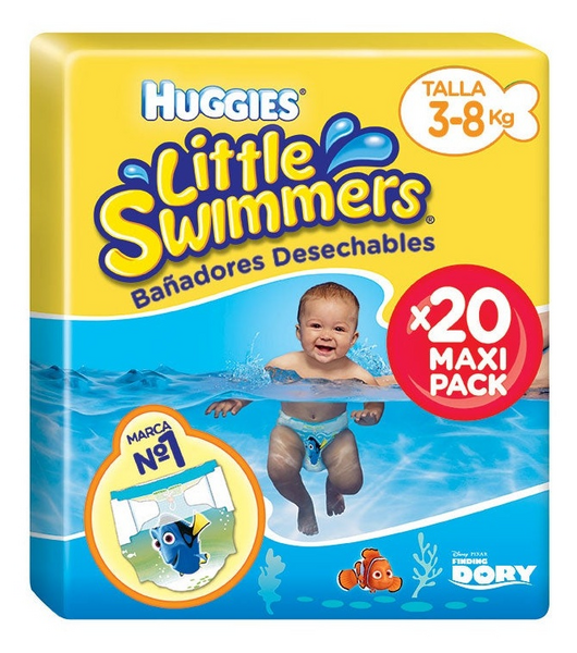 Huggies Pañales Little Swimmers Talla S 3-8 Kg 20 Uds