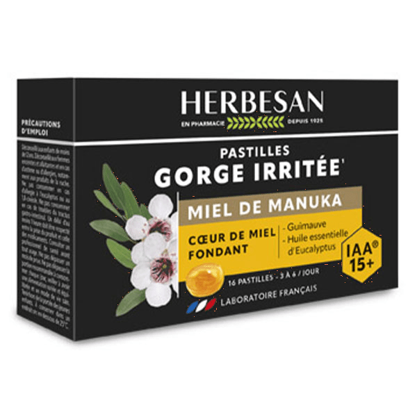 Miel de Manuka Pastilles Gorge Coeur de Miel Fondant IAA15+ 16 pastilles 3