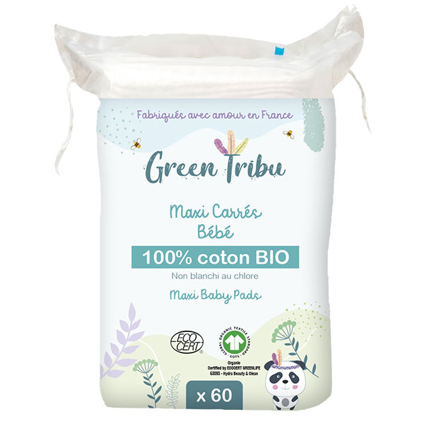 Maxi carrés bébé 100% coton BIO – x60