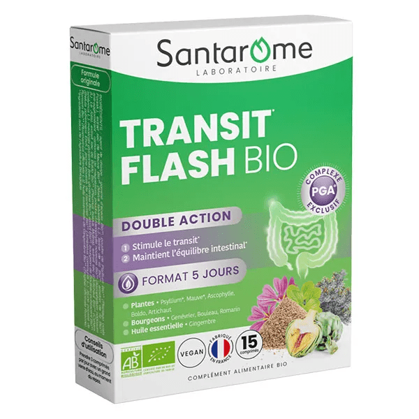 Santarome - Transit Flash Bio - Aide à la digestion - 15 comprimés 3