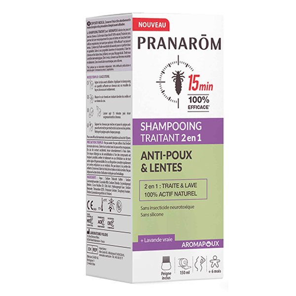 Pranarôm - Aromapoux Shampooing traitant 2 en 1 - 100% naturel BIO 150ml 2