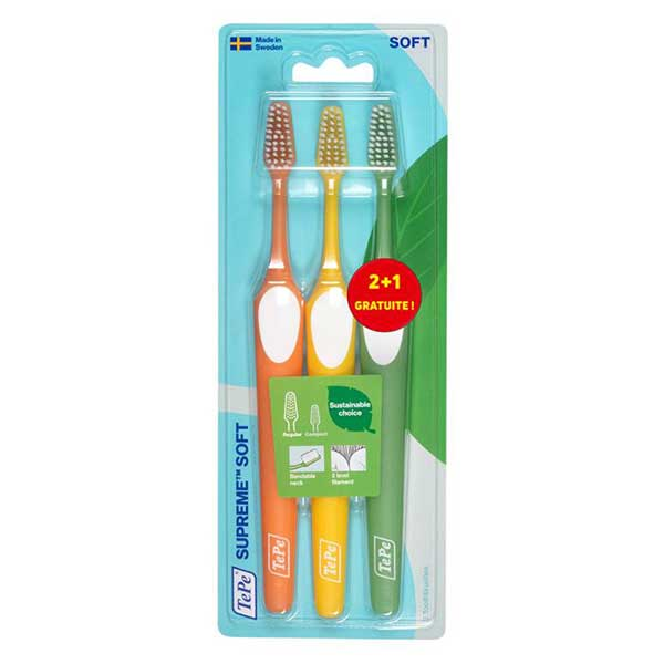 Brosse à Dents Supreme Soft Regular Lot de 3