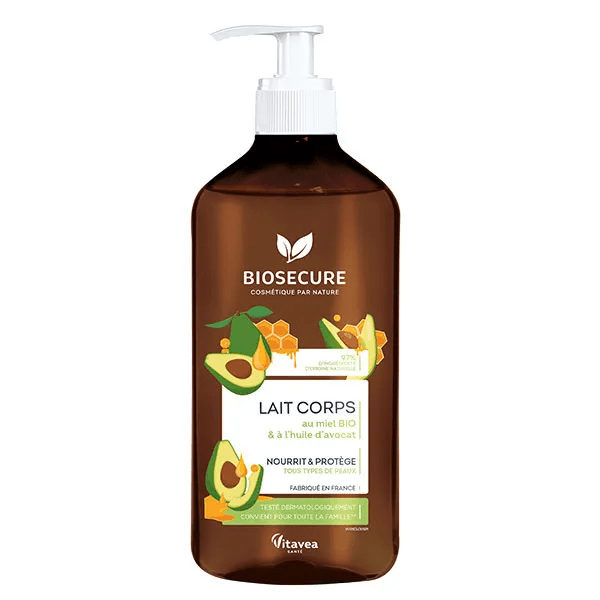 Biosecure Lait corps miel/avocat - Biosecure - Flacon pompe de 500 ml 2