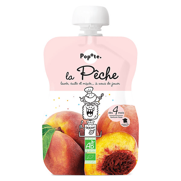 Les Fruits Gourde Pêche +4mois Bio 120g 3