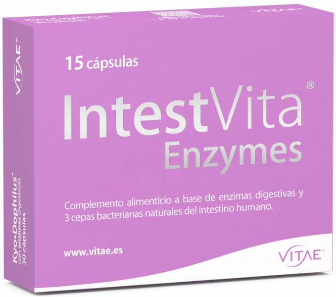 Vitae IntestVita Enzymes Enzimas y Probióticos 15 Cápsulas