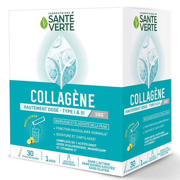 COLLAGENE hautement dosé -  Type 1 et 3 10g  30 sticks 5