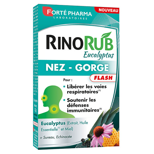 RinoRub Rhume Nez Toux Gorge Eucalyptus 15 comprimés 3