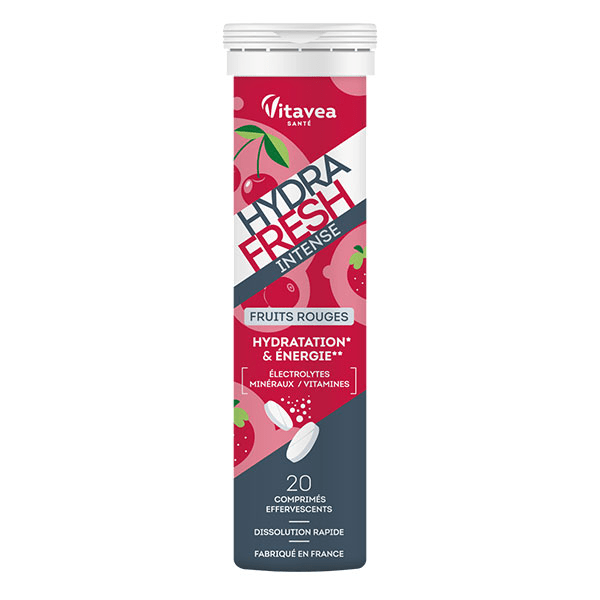 HydraFresh Intense Fruits Rouges Formule complète 20 comprimés effervescents 2