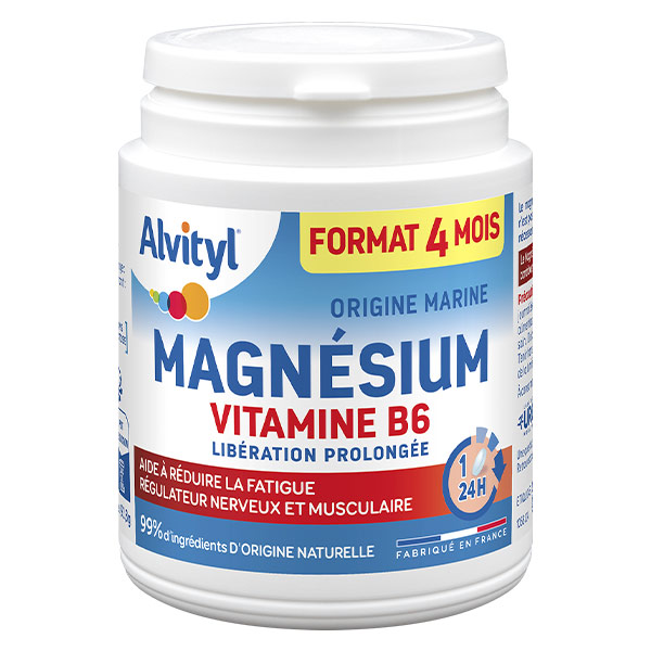 Magnésium Vitamine B6 Libération prolongée dès 12 ans 120 comprimés