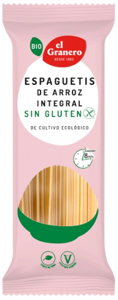 El Granero Integral Espaguetis De Arroz Integral Sin Gluten BIO 500 Gr