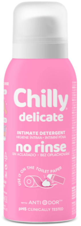 Chilly Delicado Higiene Íntima Sin Aclarado Espuma 100 ml