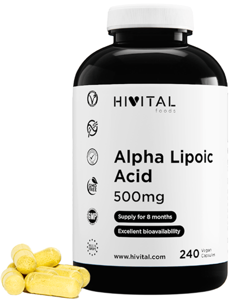 Hivital Ácido Alfa Lipoico 500 mg 240 Cápsulas Veganas