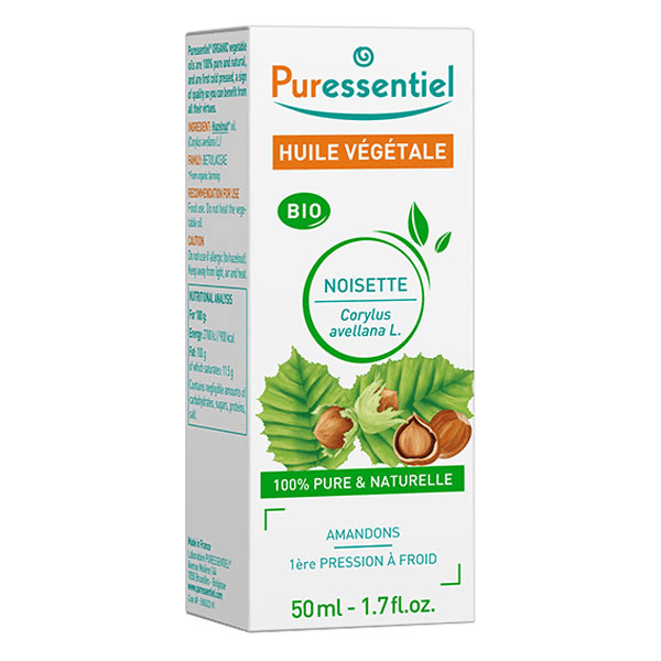 Huiles Vegetales 100% Bio Huile Végétale Bio Noisette 50 ml 2