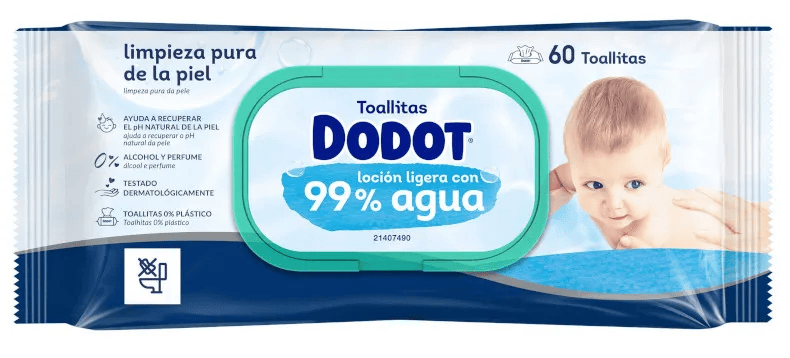 Dodot Aqua Toallitas para Bebé 60 uds