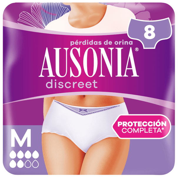 Ausonia Discreet Braguitas Incontinencia Mujer Normal M 8 uds