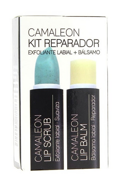 Camaleon Cosmetics Kit Reparador Scrub Melón 4g + Bálsamo Exfoliante Labial 4g