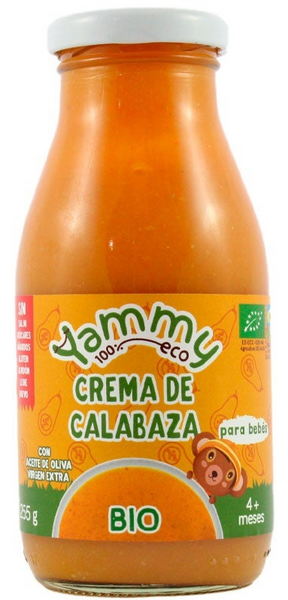 Yammy Crema de Calabaza ECO +4m 255 gr