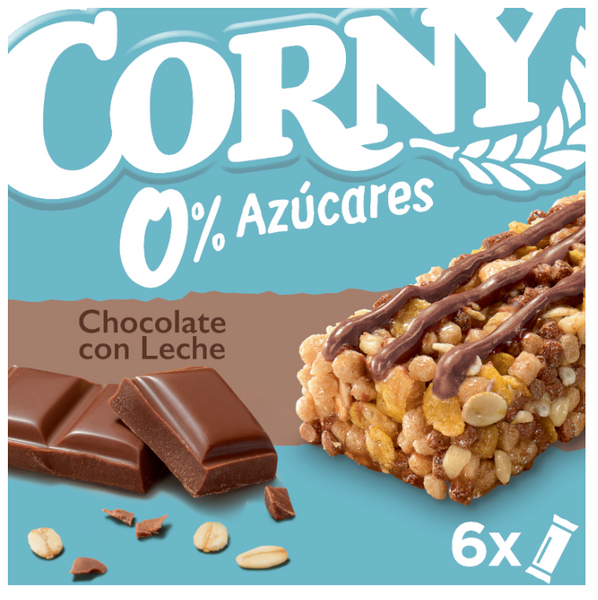 Corny Barrita Chocolate Con Leche Sin Azúcar Añadido 6x20 Gr