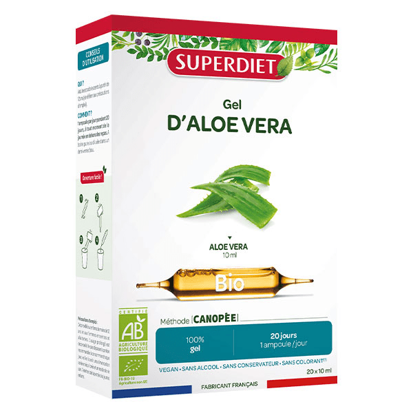 – Gel d'Aloé Véra Bio – 20 ampoules de 10 ml 3