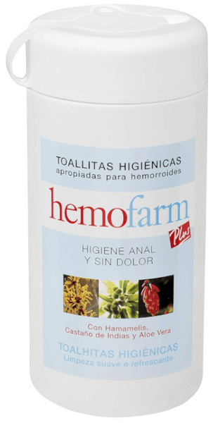 hemofarm plus toallitas bote 60 uds