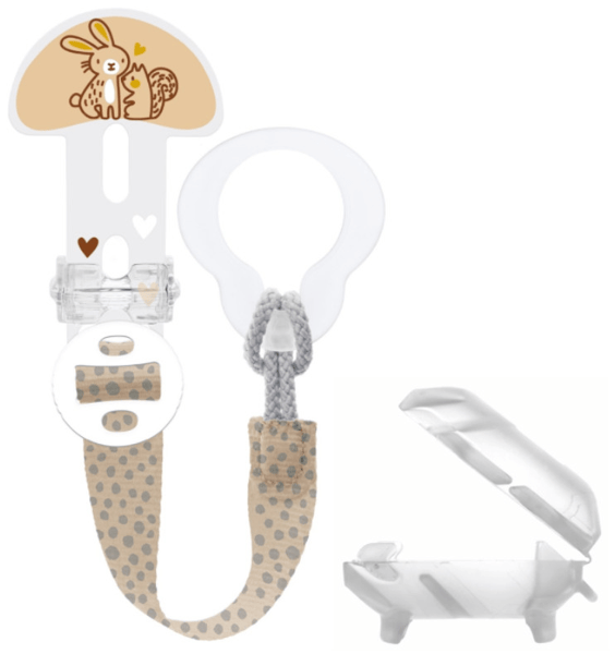 MAM Clip it! Broche Chupetero para Todo Tipo de Chupetes Neutro