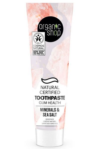Organic Shop Pasta De Dientes Natural Encías Sanas, Mineral Y Sal Marina 100 Gr
